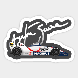 Ayrton Senna's Toleman 183 Illustration with signature Sticker